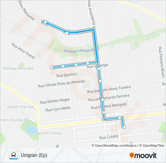 L 18 UNIGRAN Bus Line Map