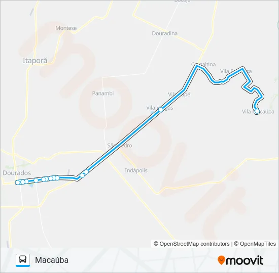 DIS 001 MACAUBA Bus Line Map