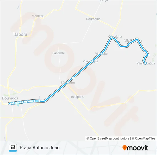 DIS 001 MACAUBA Bus Line Map