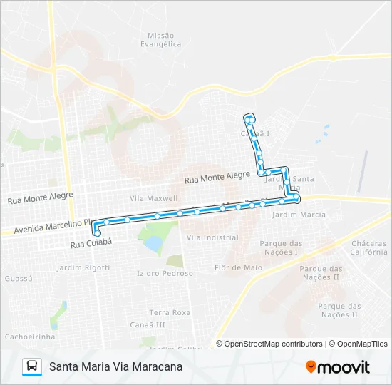 L 02 SANTA MARIA Bus Line Map