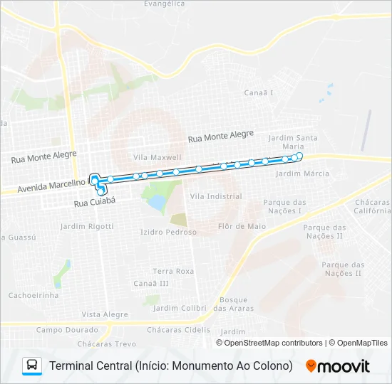 L 02 SANTA MARIA Bus Line Map
