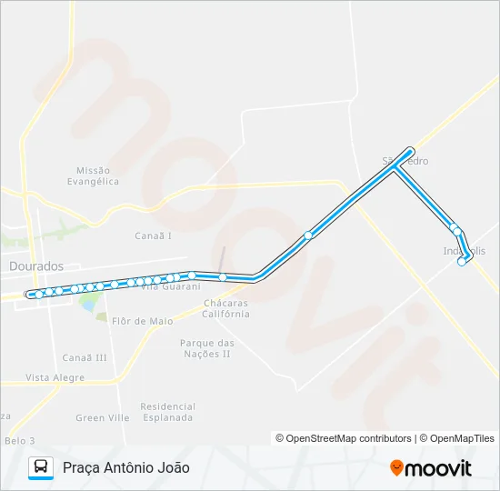 DIS 005 INDÁPOLIS Bus Line Map