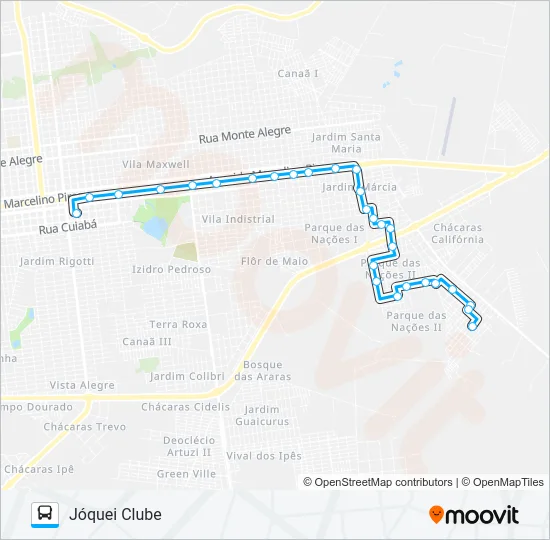 L 01 JÓQUEI CLUBE Bus Line Map