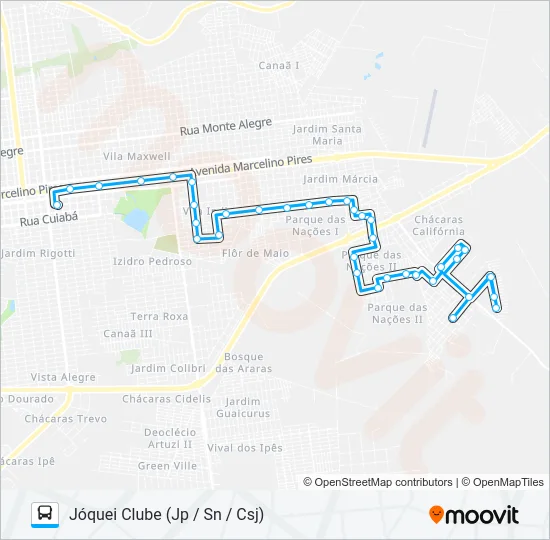 L 01 JÓQUEI CLUBE Bus Line Map