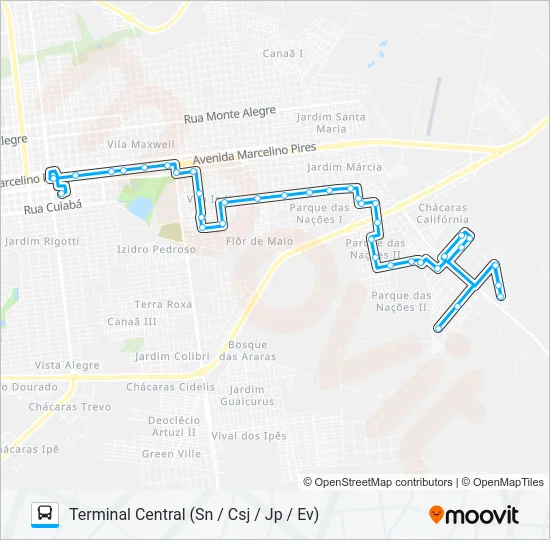 L 01 JÓQUEI CLUBE Bus Line Map