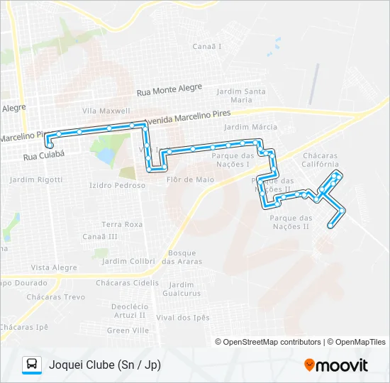 L 01 JÓQUEI CLUBE Bus Line Map