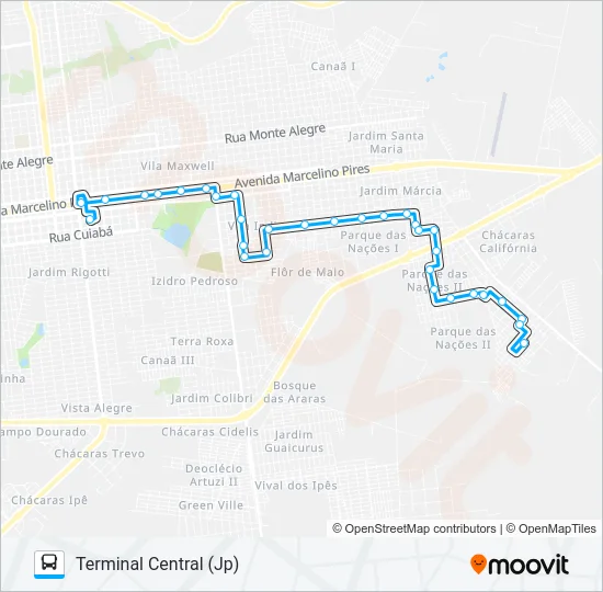 L 01 JÓQUEI CLUBE Bus Line Map