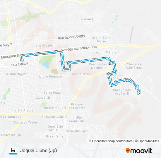 L 01 JÓQUEI CLUBE Bus Line Map