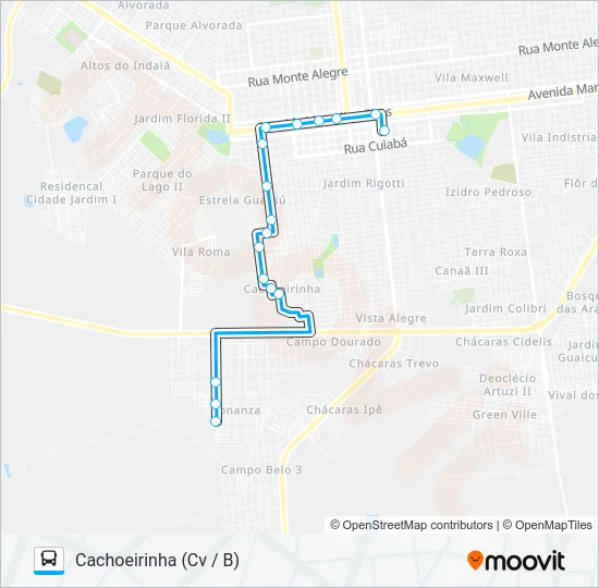 L 07 CACHOEIRINHA Bus Line Map