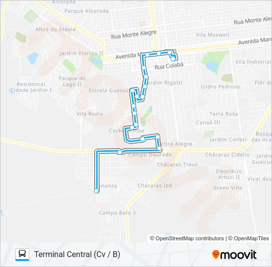 L 07 CACHOEIRINHA Bus Line Map