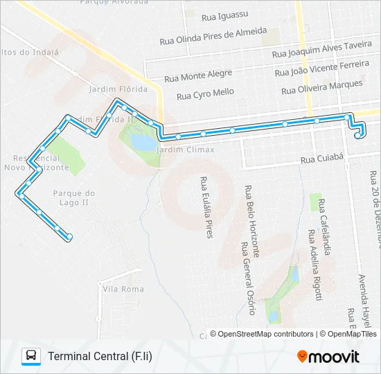 L 20 ESTRELA PORÃ Bus Line Map