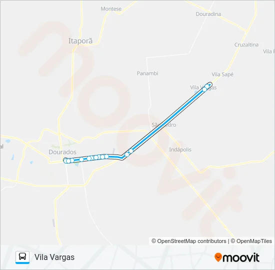 DIS 002 VILA VARGAS Bus Line Map