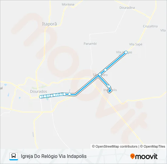 DIS 002 VILA VARGAS Bus Line Map