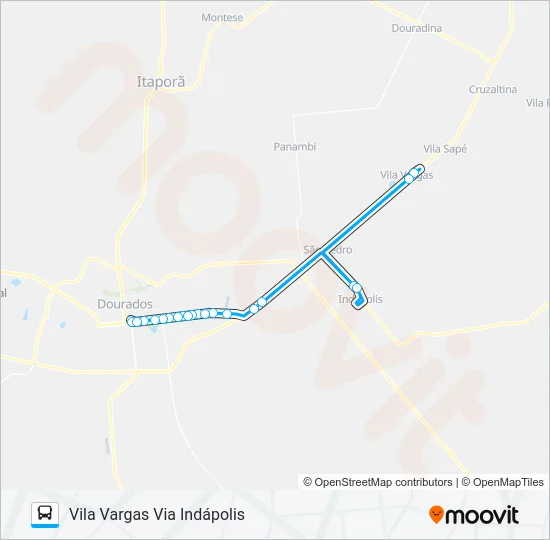 DIS 002 VILA VARGAS Bus Line Map