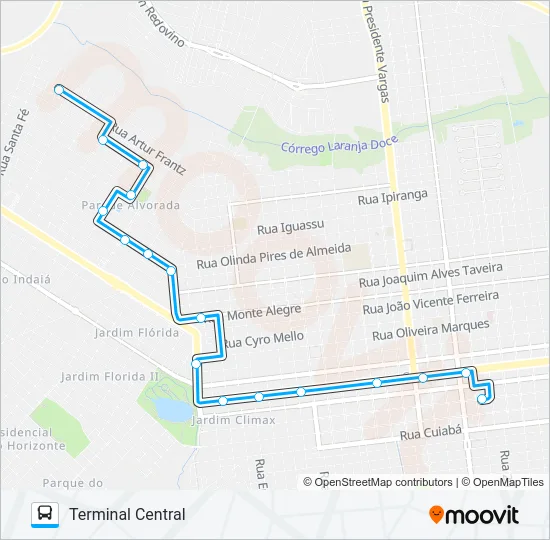 L 10 PARQUE ALVORADA Bus Line Map