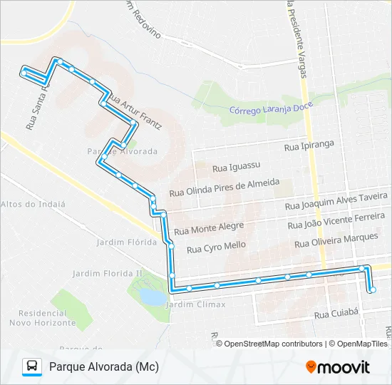 L 10 PARQUE ALVORADA Bus Line Map
