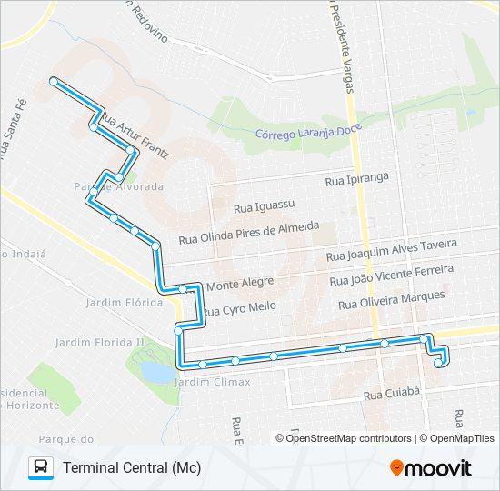 Rota da linha r101 distrito alvorada circular: horários, paradas e mapas -  Distrito Industrial (Atualizado)