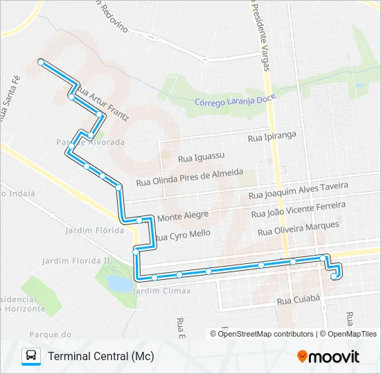 L 10 PARQUE ALVORADA Bus Line Map