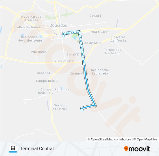 Mapa da linha L 06 DISTRITO INDUSTRIAL de ônibus