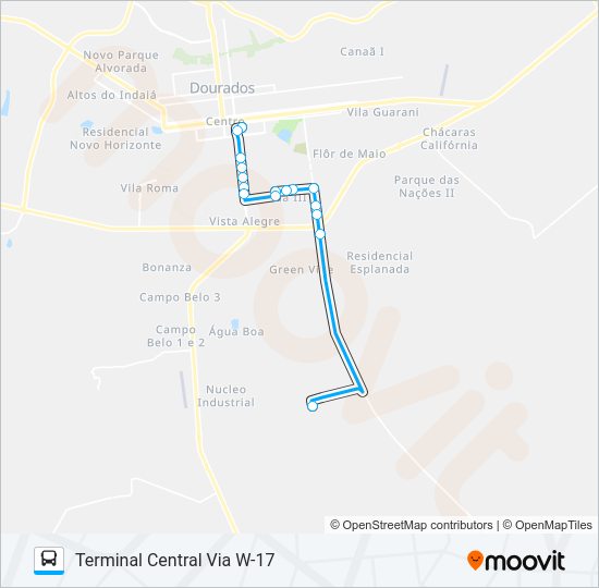Mapa da linha L 06 DISTRITO INDUSTRIAL de ônibus