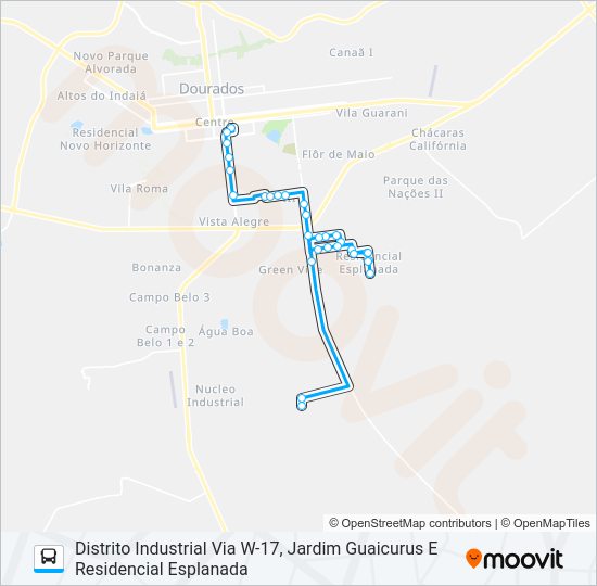 Mapa da linha L 06 DISTRITO INDUSTRIAL de ônibus