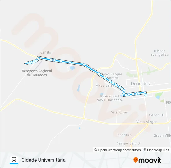 L 12 CIDADE UNIVERSITÁRIA Bus Line Map