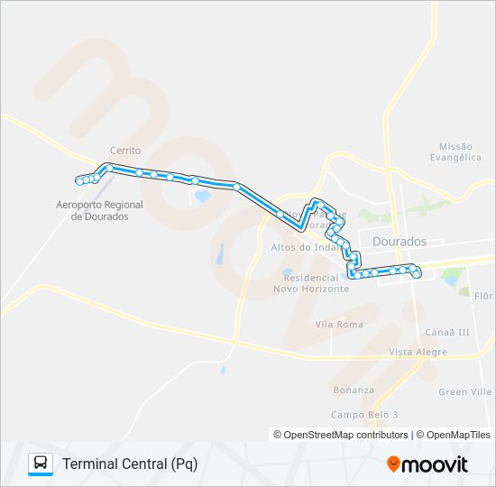 Mapa da linha L 12 CIDADE UNIVERSITÁRIA de ônibus