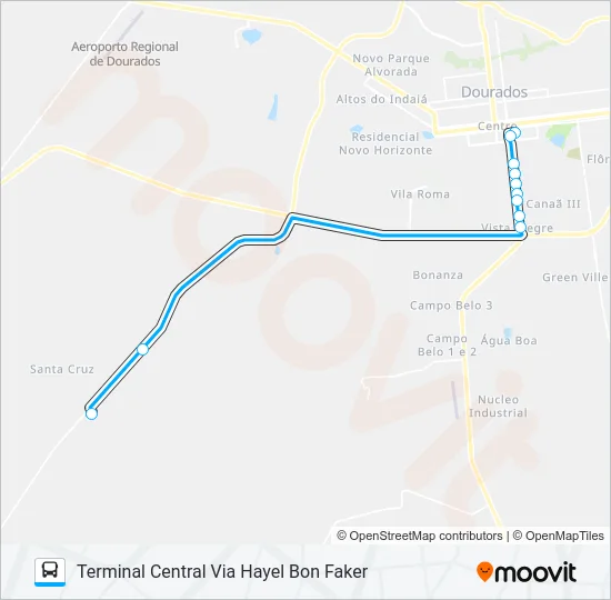 DIS 003 USINA SÃO FERNANDO Bus Line Map