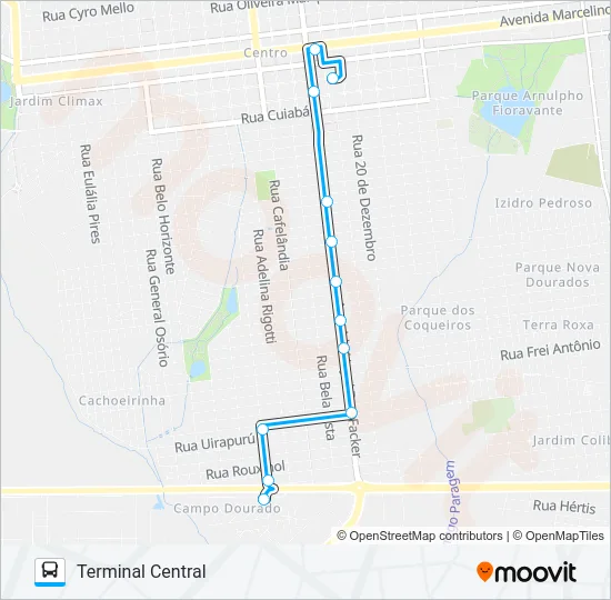 L 14 4° PLANO / CAMPO DOURADO Bus Line Map