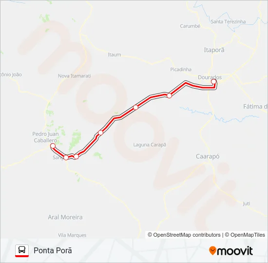 DOURADOS / PONTA PORÃ Bus Line Map