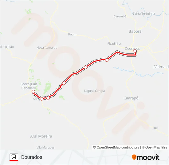 DOURADOS / PONTA PORÃ Bus Line Map