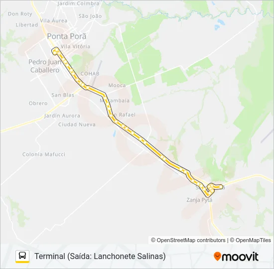 007 SANGA PUITÃ Bus Line Map
