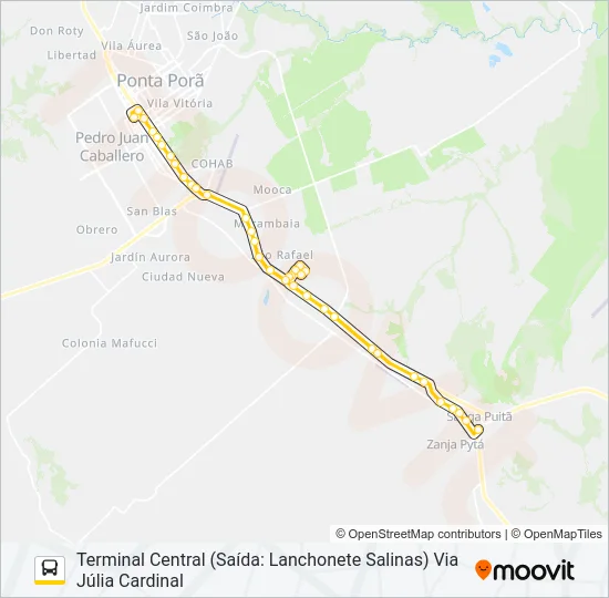 007 SANGA PUITÃ Bus Line Map