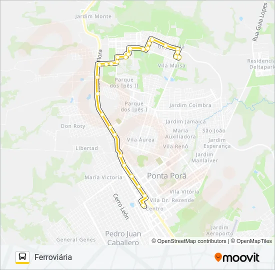 002 FERROVIÁRIA RESIDENCIAL Bus Line Map