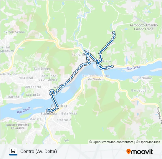 123 MARIA DAS GRAÇAS / CÓRREGO SANTA FÉ Bus Line Map