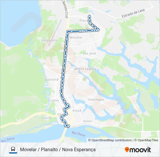 063 MOVELAR / PLANALTO / NOVA ESPERANÇA Bus Line Map