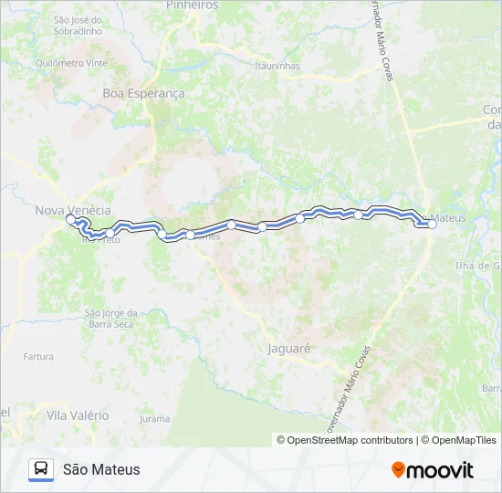 020 NOVA VENÉCIA / SÃO MATEUS (VIA KM 47) Bus Line Map