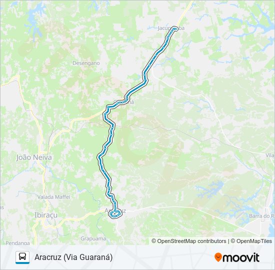 aracruz jacupemba Route: Schedules, Stops & Maps - Aracruz (Via Guaraná ...