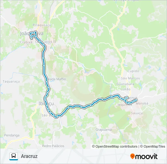 062 JOÃO NEIVA / ARACRUZ Bus Line Map
