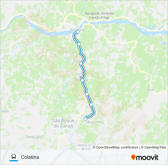 235 COLATINA / SÃO JACINTO Bus Line Map