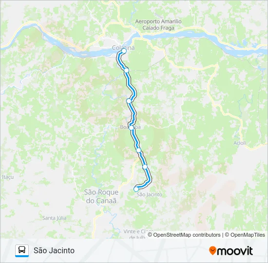235 COLATINA / SÃO JACINTO Bus Line Map