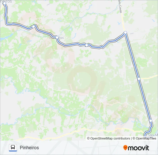 053 SÃO MATEUS / PINHEIROS (VIA SAYONARA) Bus Line Map