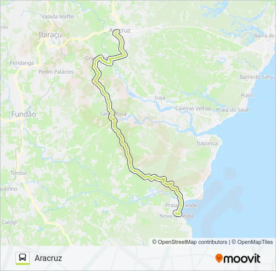 270 NOVA ALMEIDA / ARACRUZ Bus Line Map