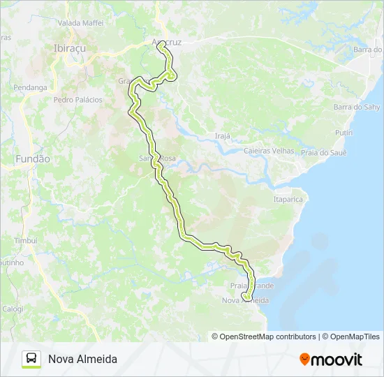 270 NOVA ALMEIDA / ARACRUZ Bus Line Map