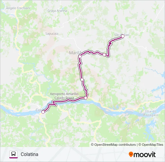 133 SÃO RAFAEL / COLATINA Bus Line Map