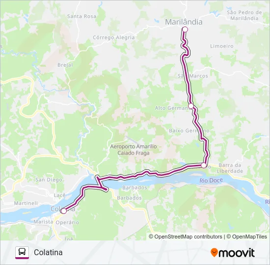 156 MARILÂNDIA / COLATINA Bus Line Map