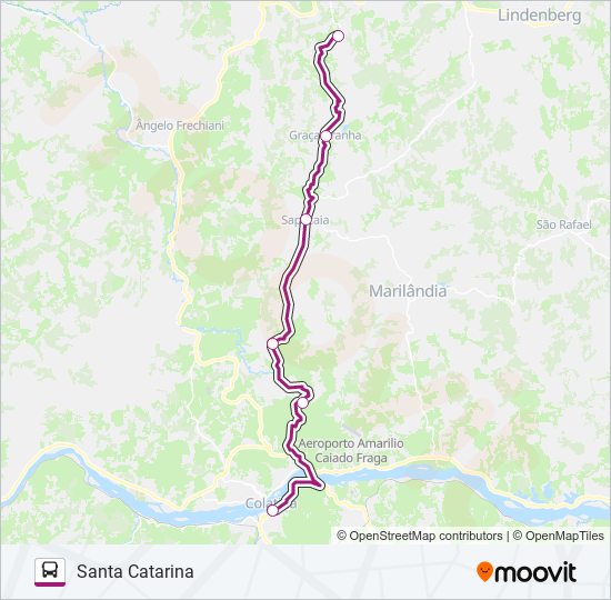 Mapa de 128 SANTA CATARINA / COLATINA de autobús