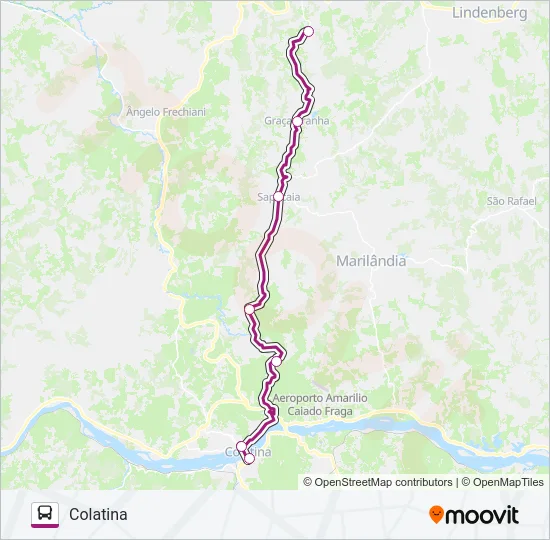 128 SANTA CATARINA / COLATINA Bus Line Map