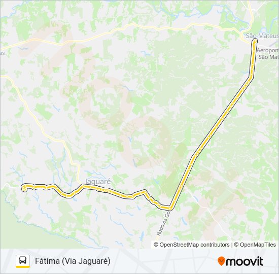 Mapa da linha 138 FÁTIMA / SÃO MATEUS de ônibus