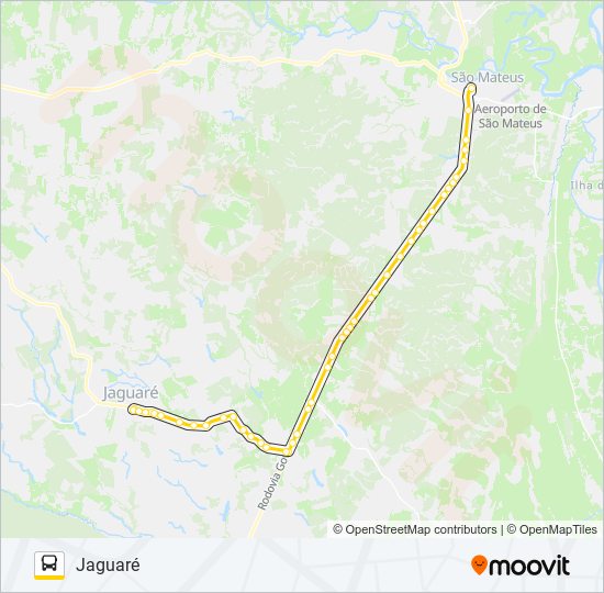 Mapa da linha 240 SÃO MATEUS / JAGUARÉ de ônibus